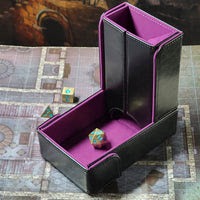 The Keep: Compact Magnetic Dice Tower & Tray - Purple